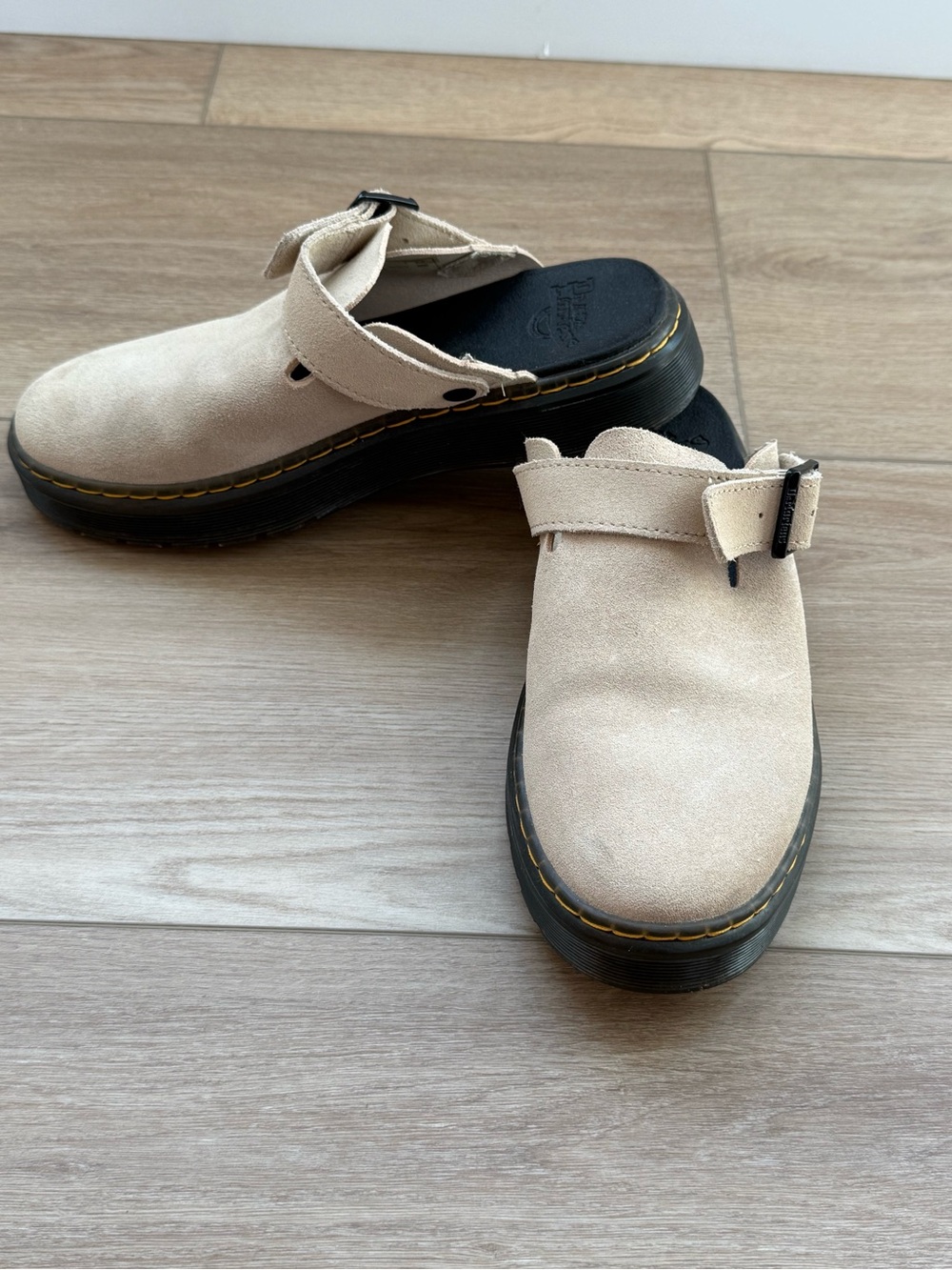 Dr. Martens Jorge II Suede Mules Clogs EU 39 Women’s 8 Brown Beige - Picture 2 of 7